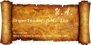 Ungerleider Adélia névjegykártya